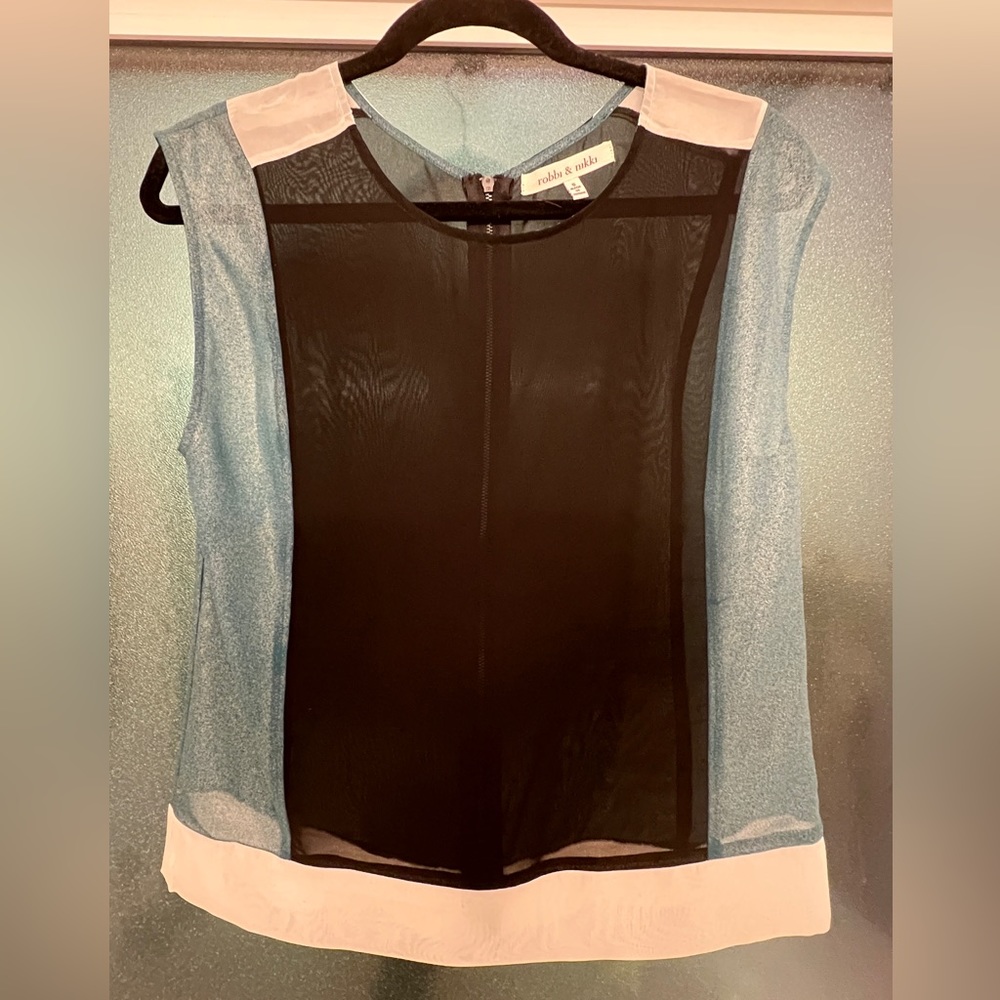 Transparent blouse robbi&nikki. Small, w/sleeves.